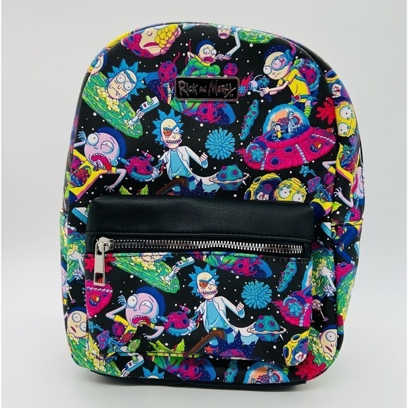 RICK AND MORTY BY BIOWORLD COLORFUL BACKPACK NWOT main image 8